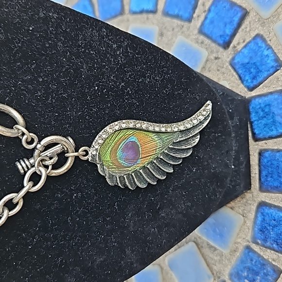 Angel Wing Feather Necklace. - Picture 2 of 3